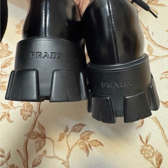 Prada Women's Glossy Black Loafers - Picture 3 of 4